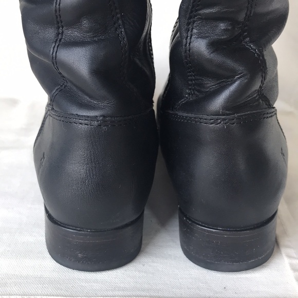 SALE- FRYE -Molly Button Tall- Black Extended Riding Boots 7.5 Medium - Picture 9 of 12